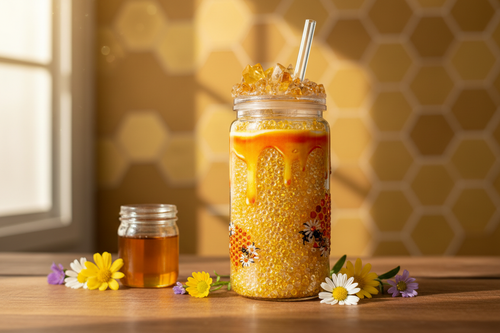 Honey Bee Rhinestone Cup